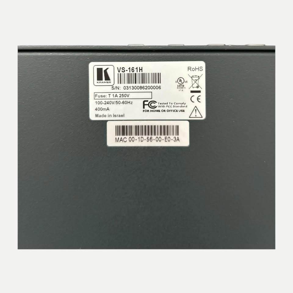 Kramer VS-161H(VS-161HDMI)/110V 16x1 HDMI Switcher