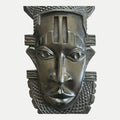 Vintage carved wooden mask. Benin mask. African art. West Africa. Tribal art.