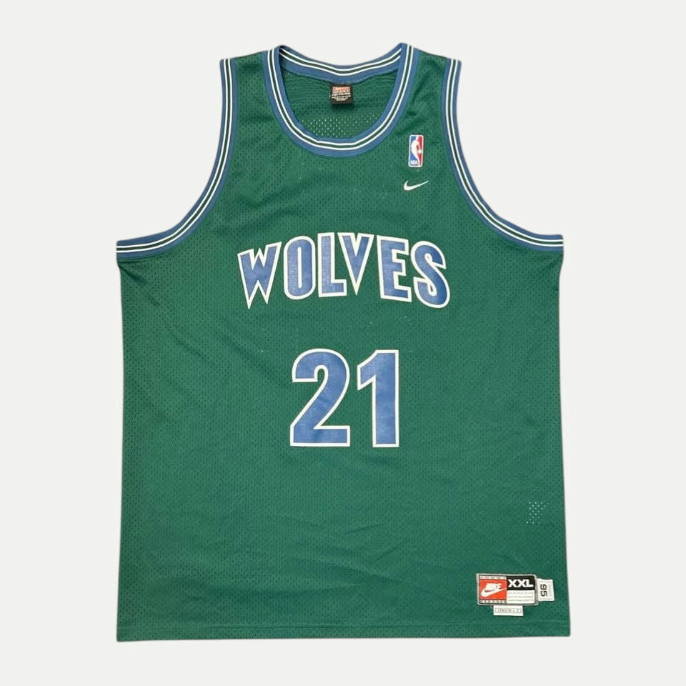 Vintage Nike Team Sports Minnesota Timberwolves Kevin Garnett #21 Jersey XXL +2