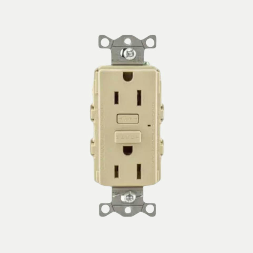 Lutron SCR-15-GFST-MS GFCI Receptacle 15A 125V, Mocha Stone