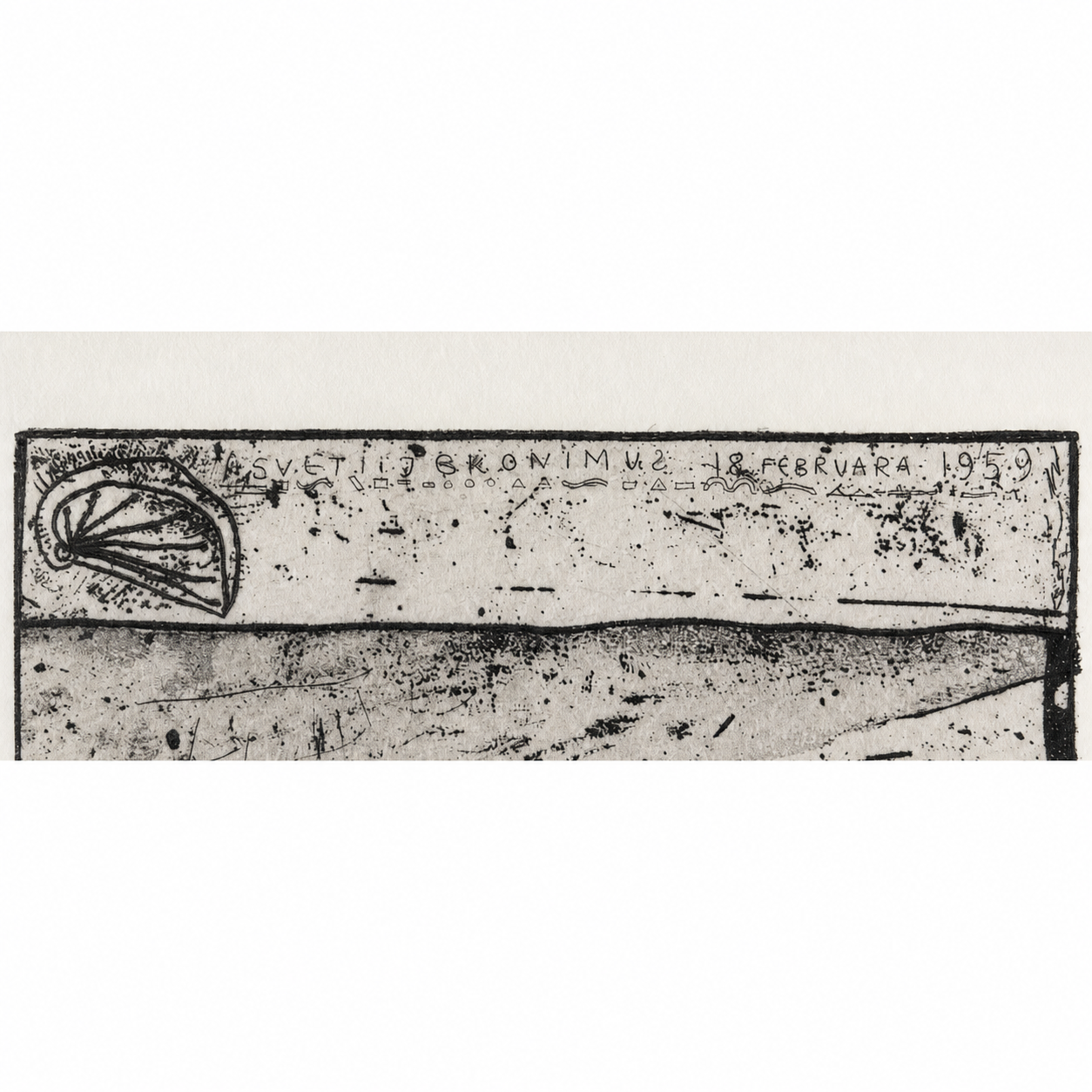 Etching “St. Jeronim”, 1959 — Rare Signed Artwork