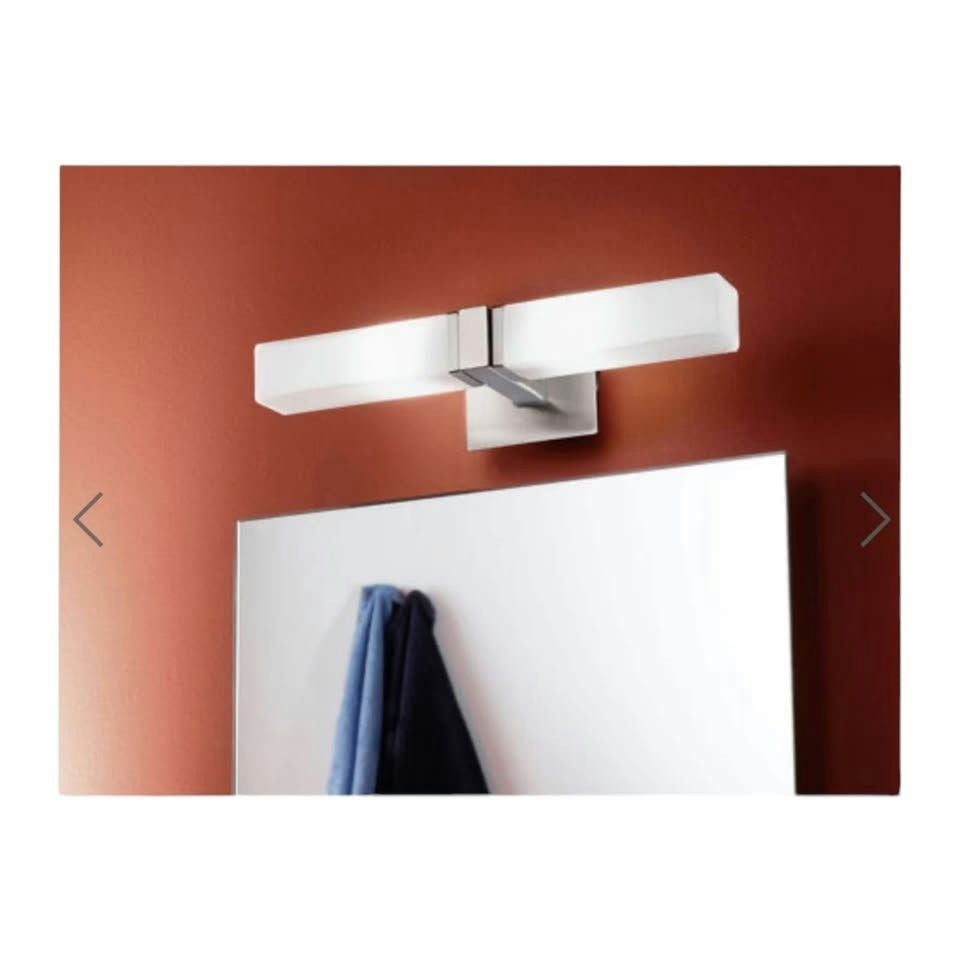 EGLO Palermo Bathroom Mirror Light – Modern Chrome Wall Fixture (IP44)