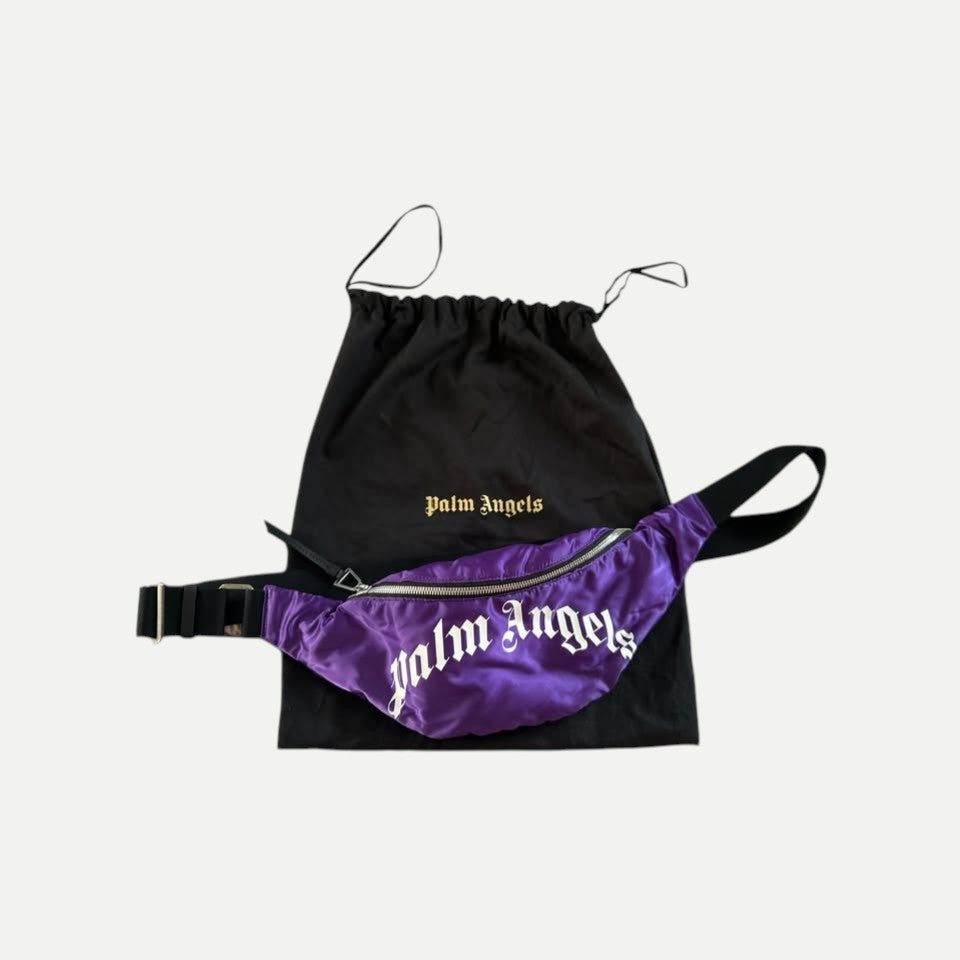 Palm Angels Belt Bag PMNO004F21LEA001, Purple, Made in Italy