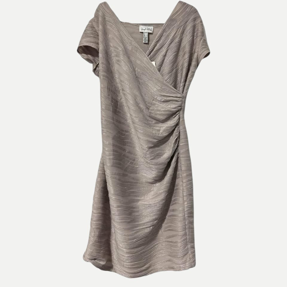 Joseph Ribkoff draped faux-wrap dress, size 18