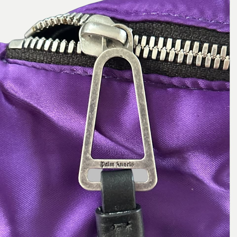 Palm Angels Belt Bag PMNO004F21LEA001, Purple, Made in Italy