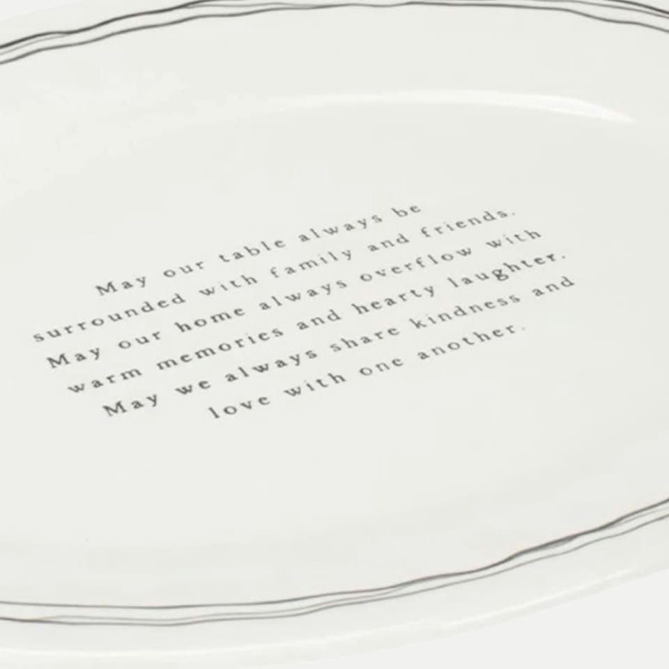 DEMDACO Large Oval Serving Platter – Decorative Family Table Dish