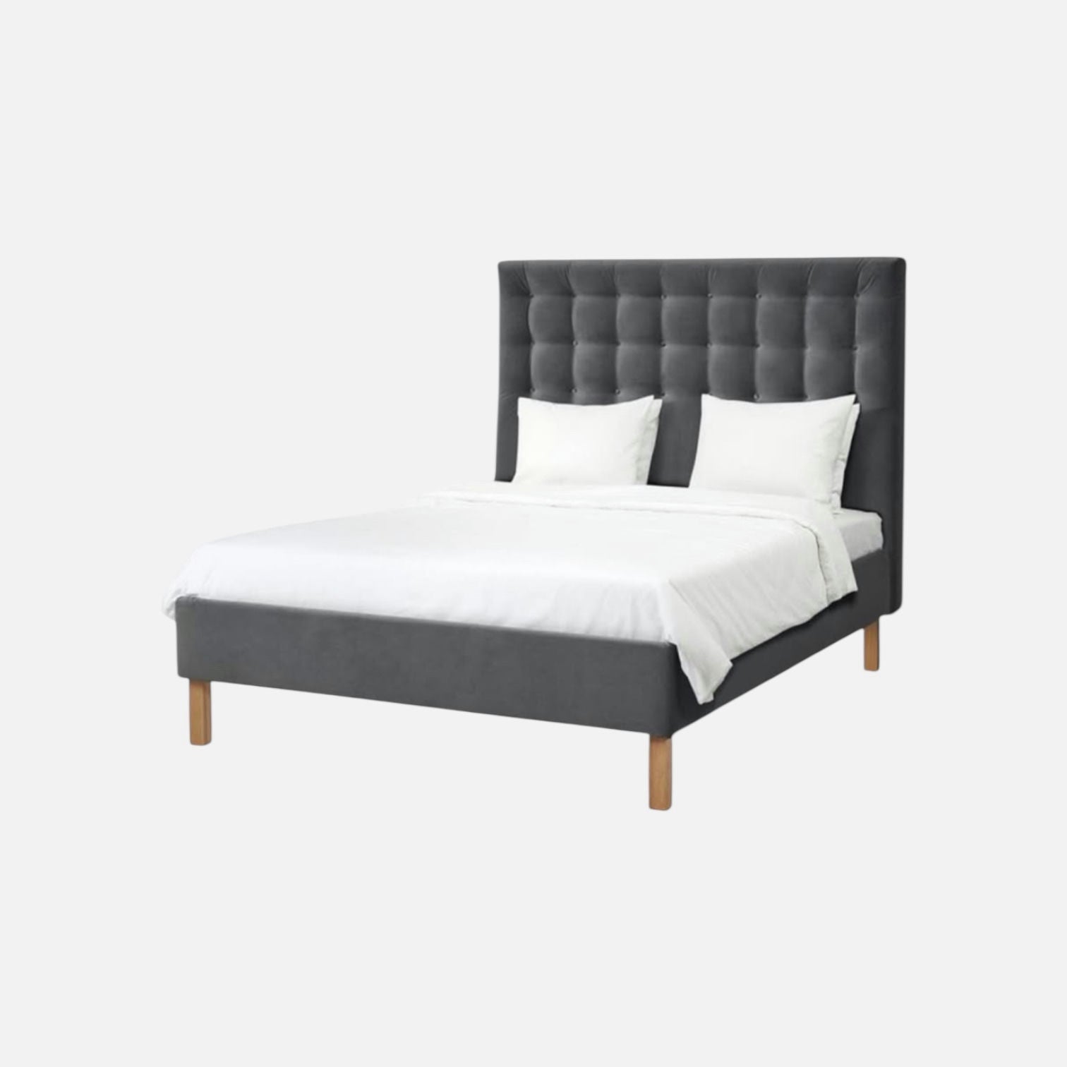 IKEA KVALFJORD — King upholstered bed frame