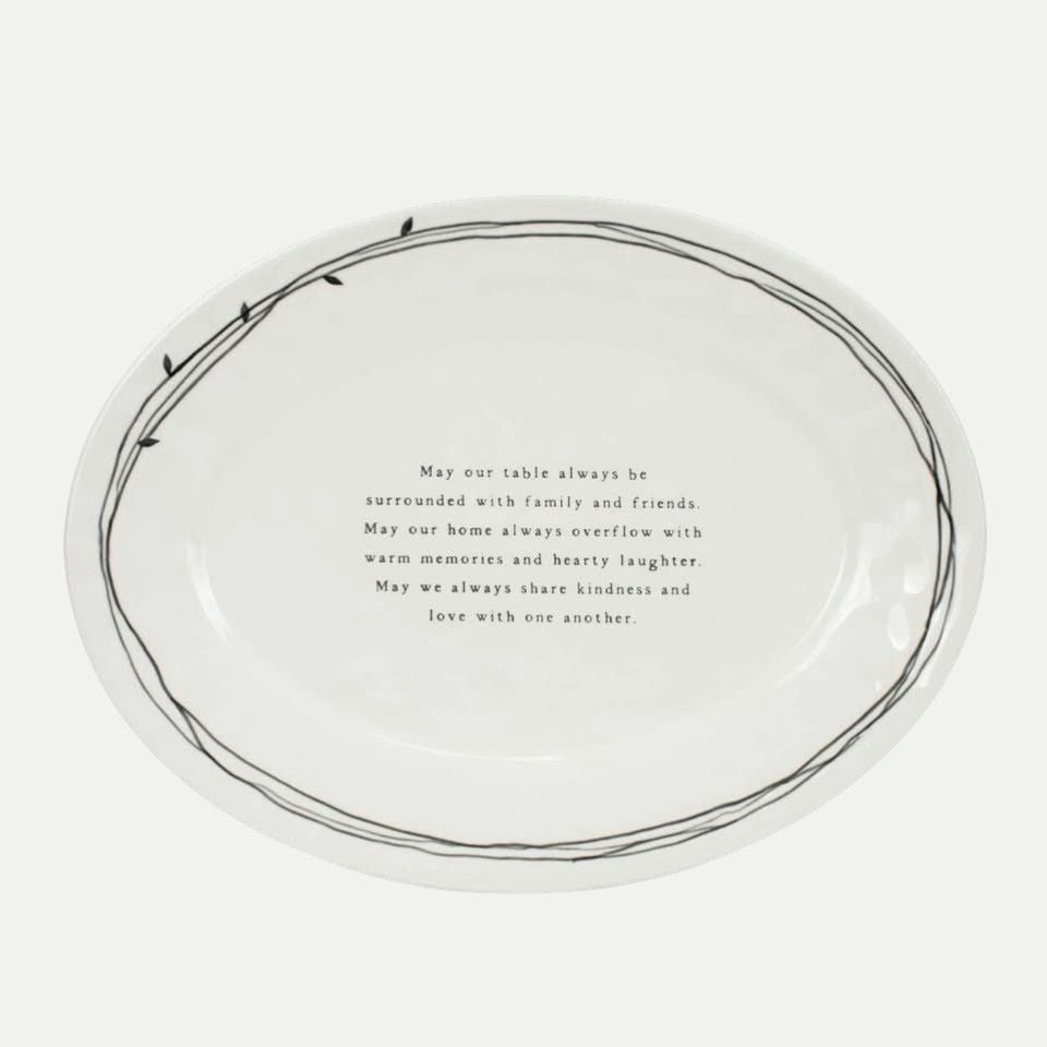 DEMDACO Large Oval Serving Platter – Decorative Family Table Dish