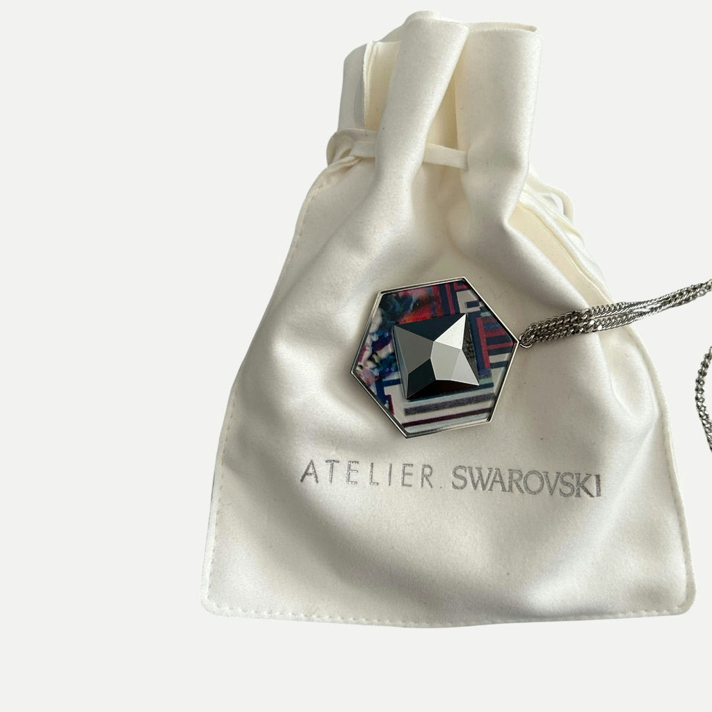 Atelier Swarovski by Martin Williamson Designer Pendant Necklace – Geometric Crystal Jewelry