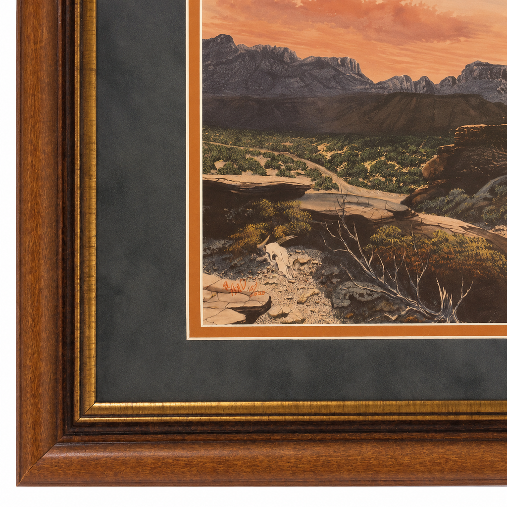 B.Herd Big Bend Sunset ED #15/500 Lithograph Art Print Hand Signed Framed COA