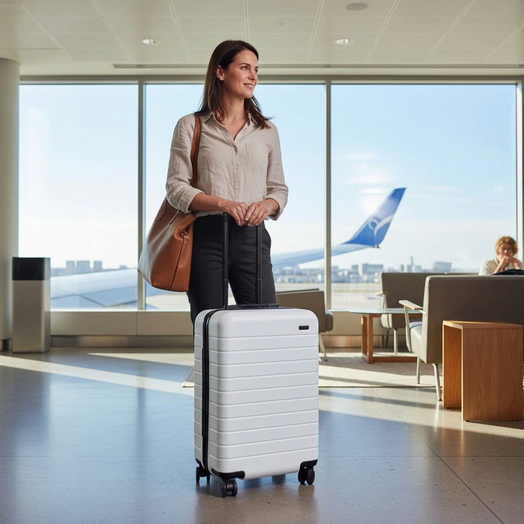 Away White Carry-On