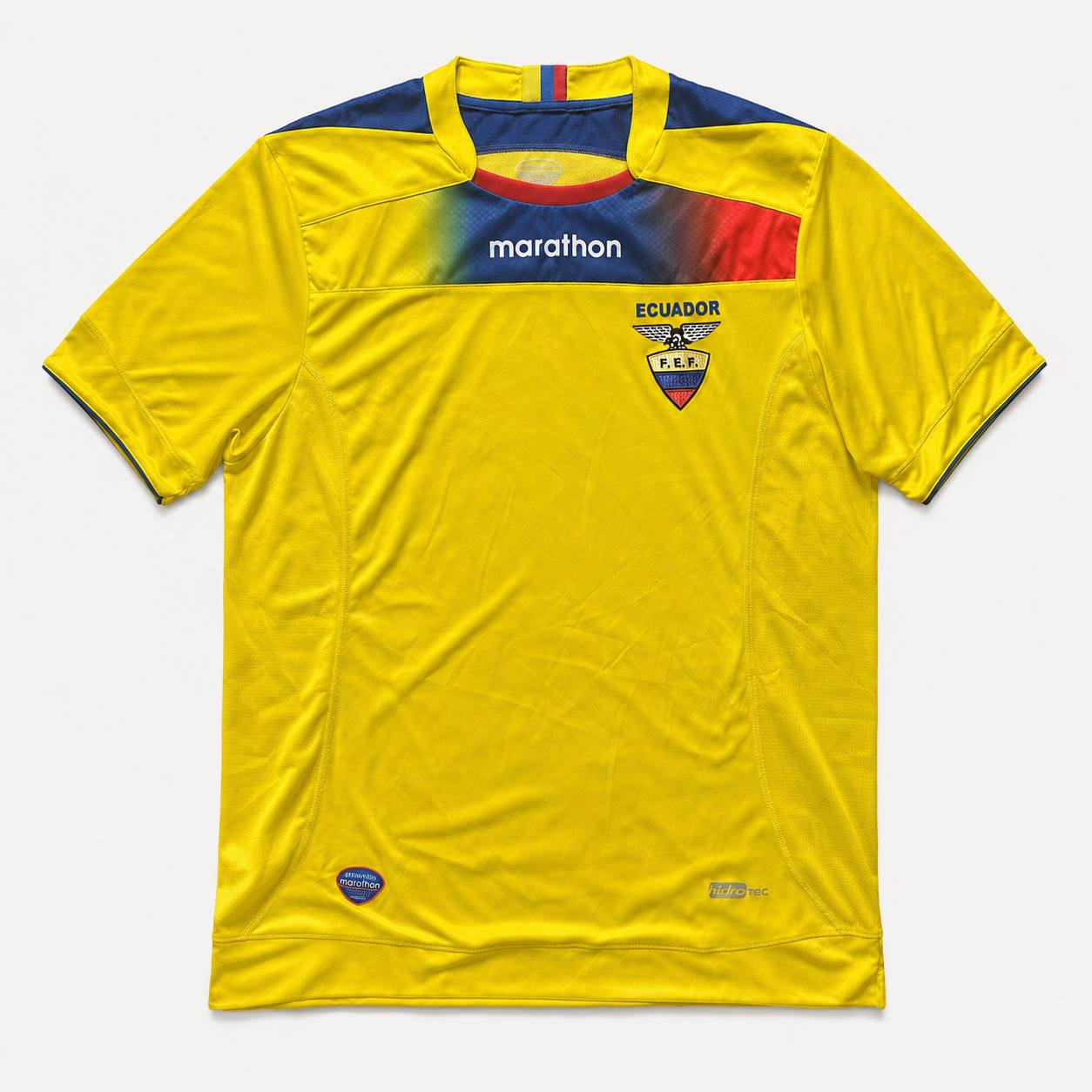 Ecuador Marathon Soccer Jersey Yellow National Team Size XL