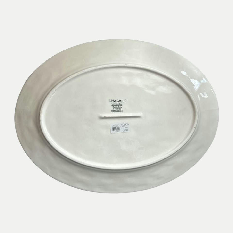 DEMDACO Large Oval Serving Platter – Decorative Family Table Dish