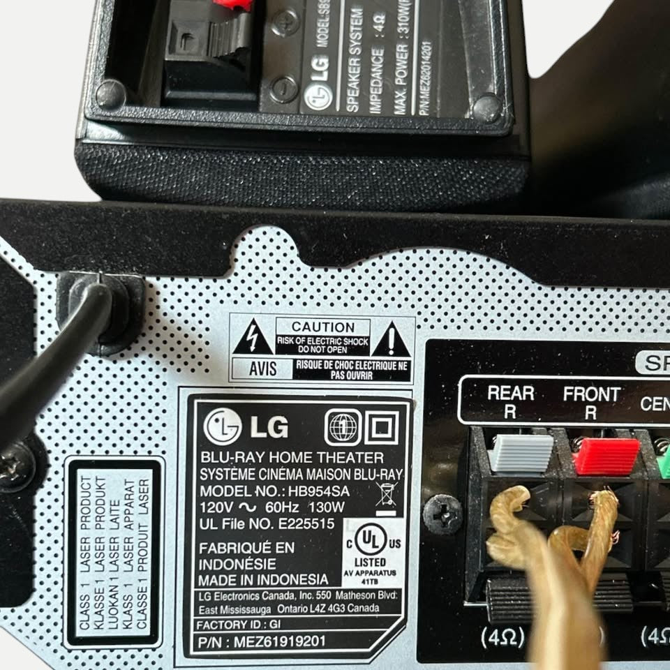 LG HB954SA Home Cinema System 5.1 Channels 1000 W