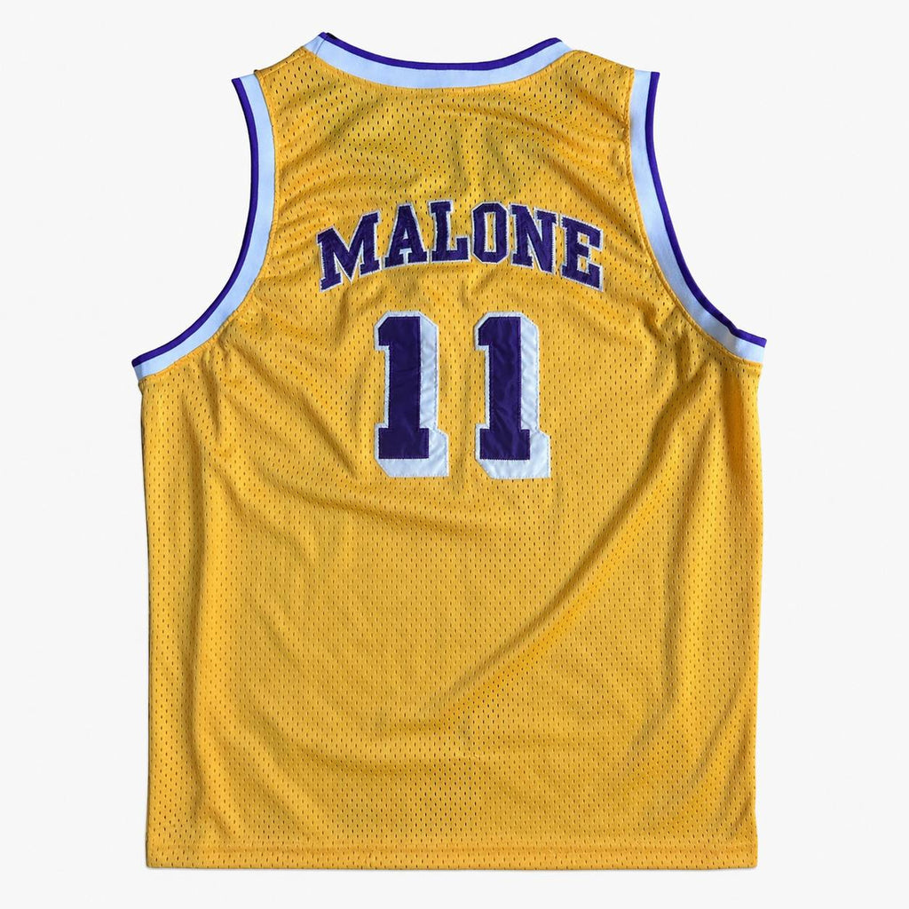 Mitchell & Ness Hardwood Classics Los Angeles Lakers #11 Karl Malone Jersey Size 54  