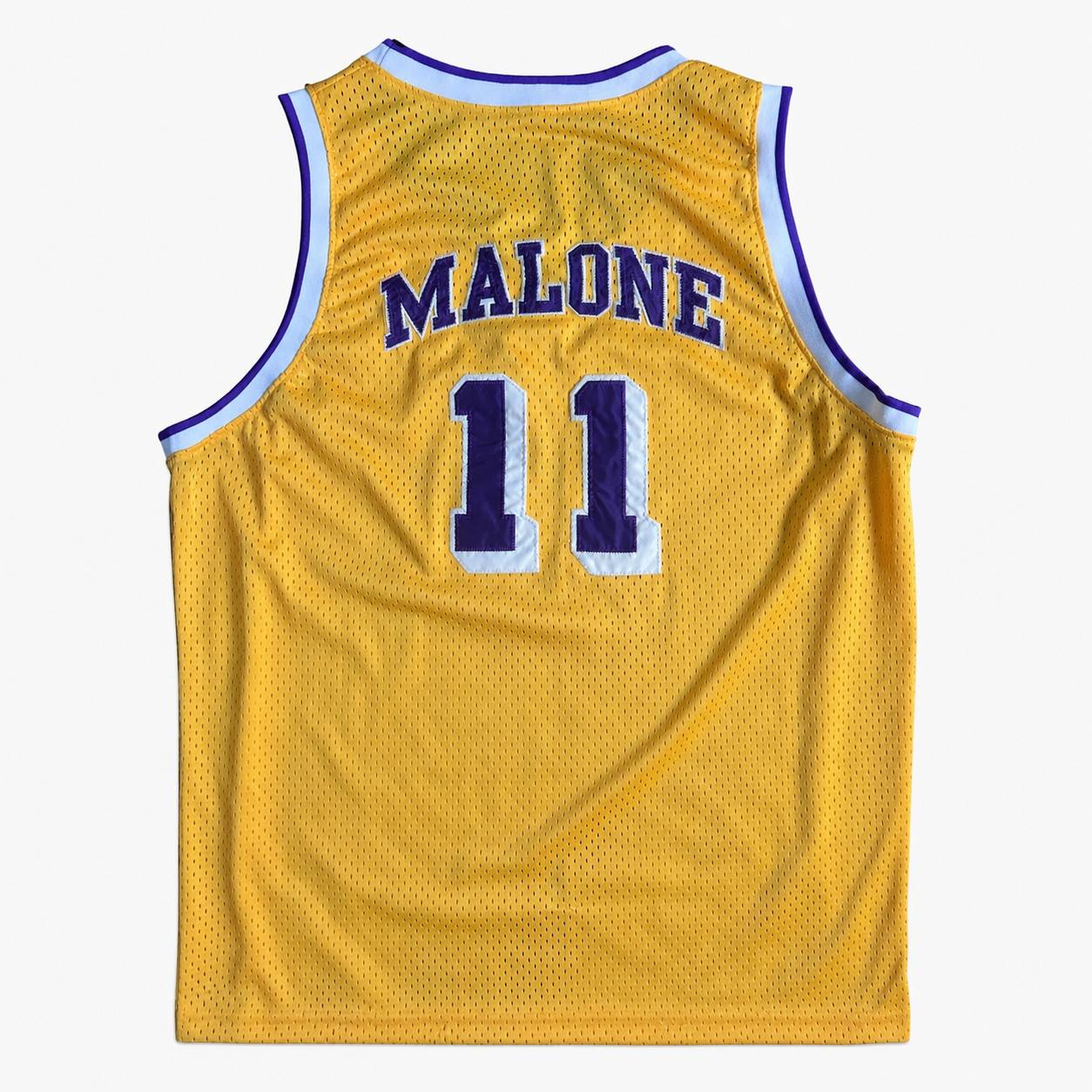 Mitchell & Ness Hardwood Classics Los Angeles Lakers #11 Karl Malone Jersey Size 54  