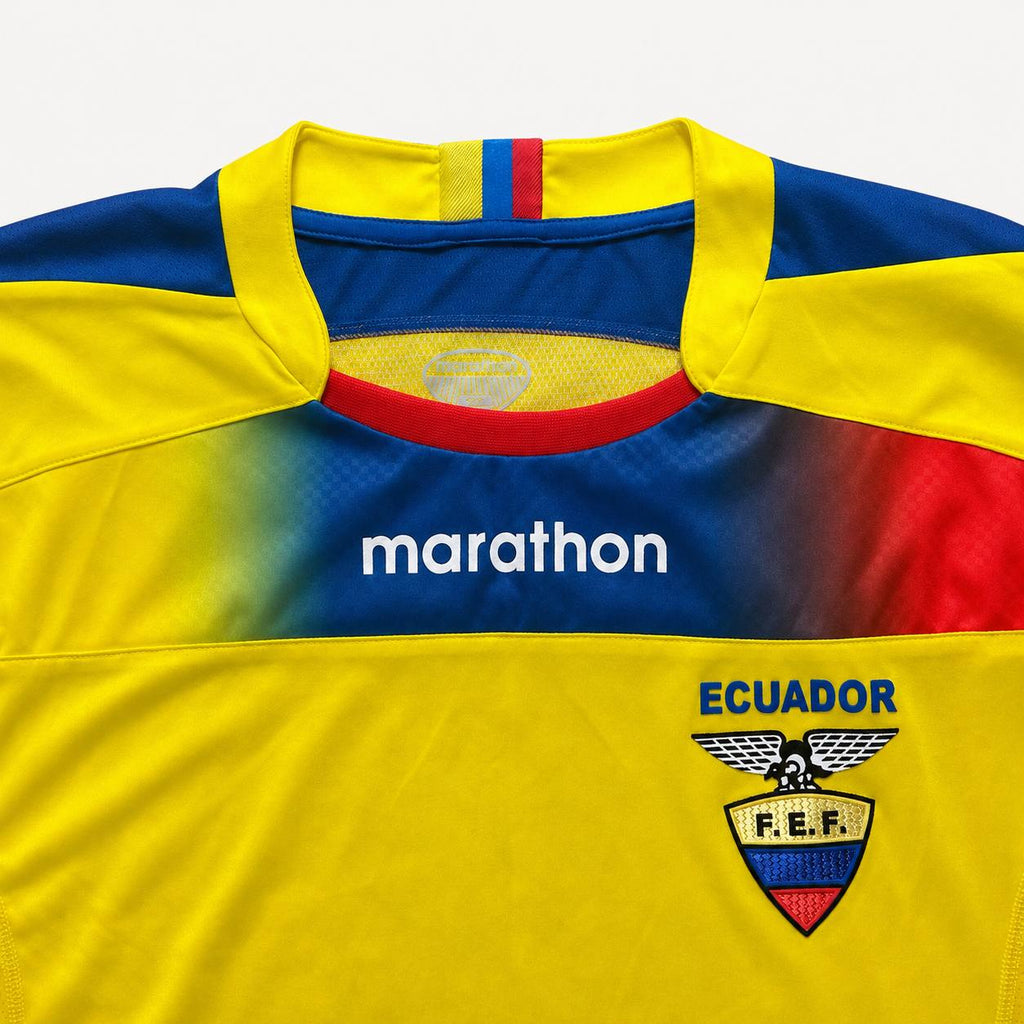 Ecuador Marathon Soccer Jersey Yellow National Team Size XL
