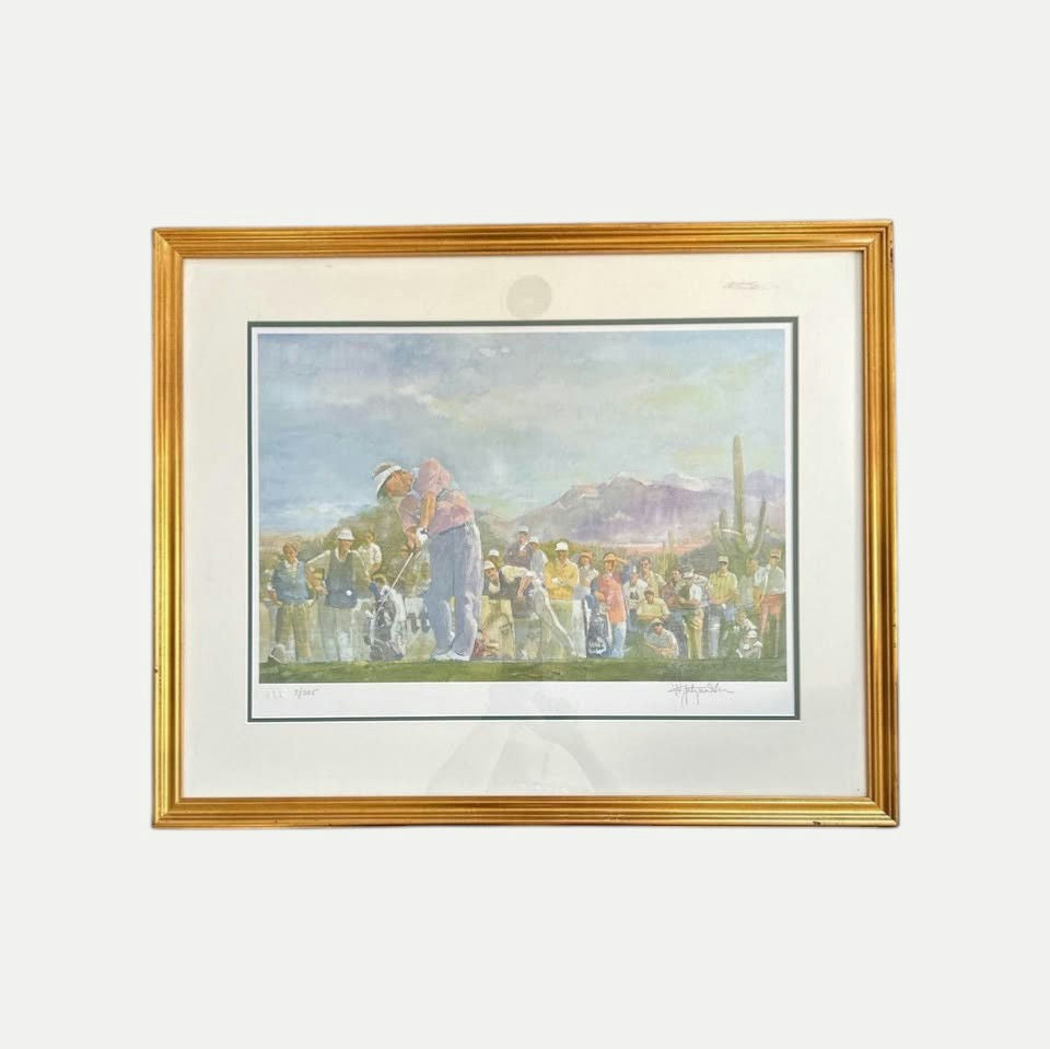 Framed Limited Edition Signed Golf Print – Walt Spitzmiller – Northern Telecom Open 1993 – Certificate