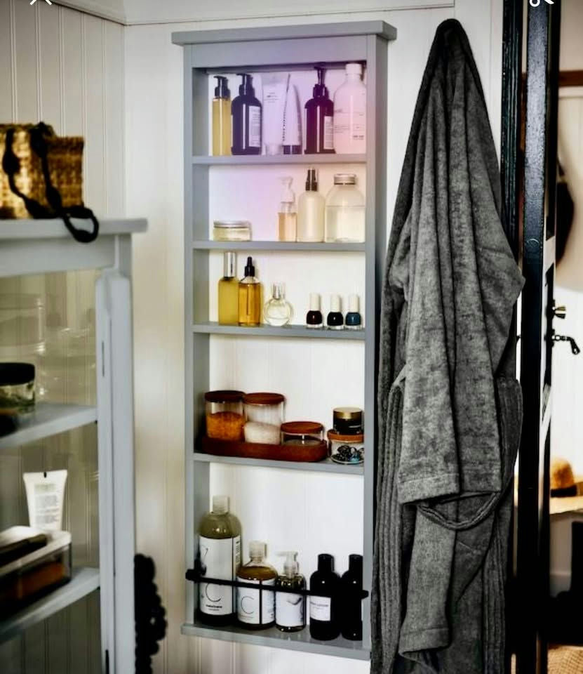 IKEA HEMNES — wall shelf, grey