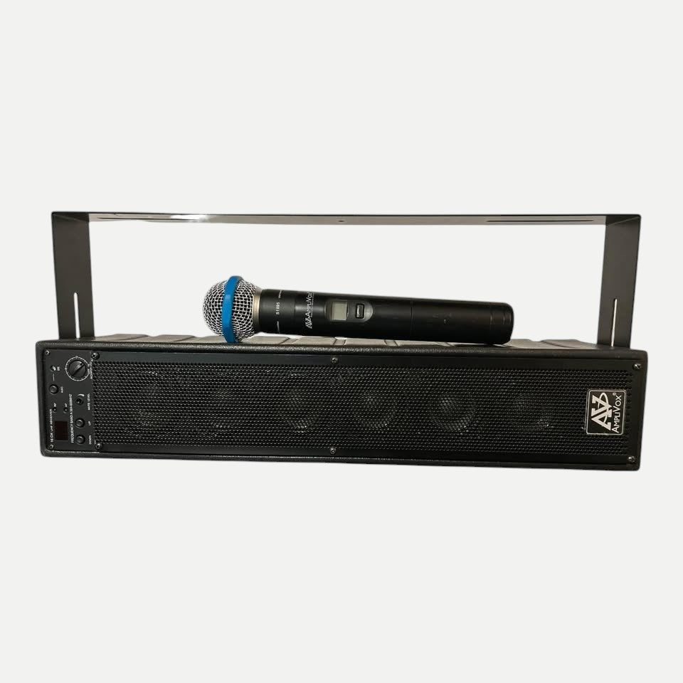 SW1234 - Rack Mount Line Array Soundbar Amplified PA Speaker with Wireless Mic