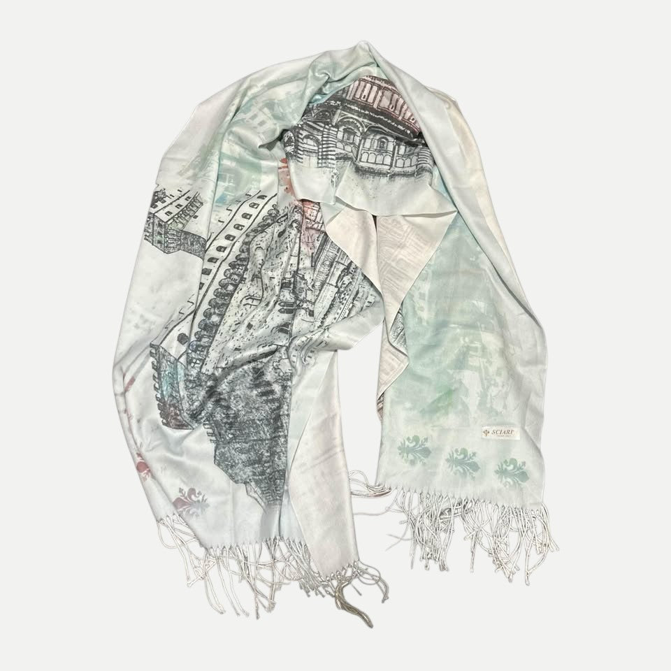 SCIARPA Firenze Italia Architecture Print Scarf