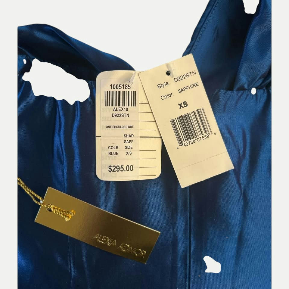 Alexia Admor Sapphire One-Shoulder Cocktail Dress – XS