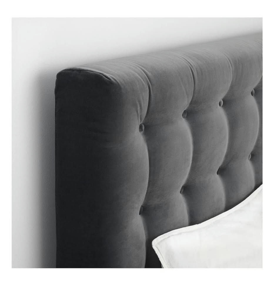 IKEA KVALFJORD — King upholstered bed frame