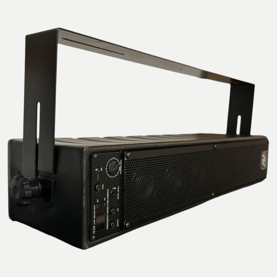 SW1234 - Rack Mount Line Array Soundbar Amplified PA Speaker with Wireless Mic