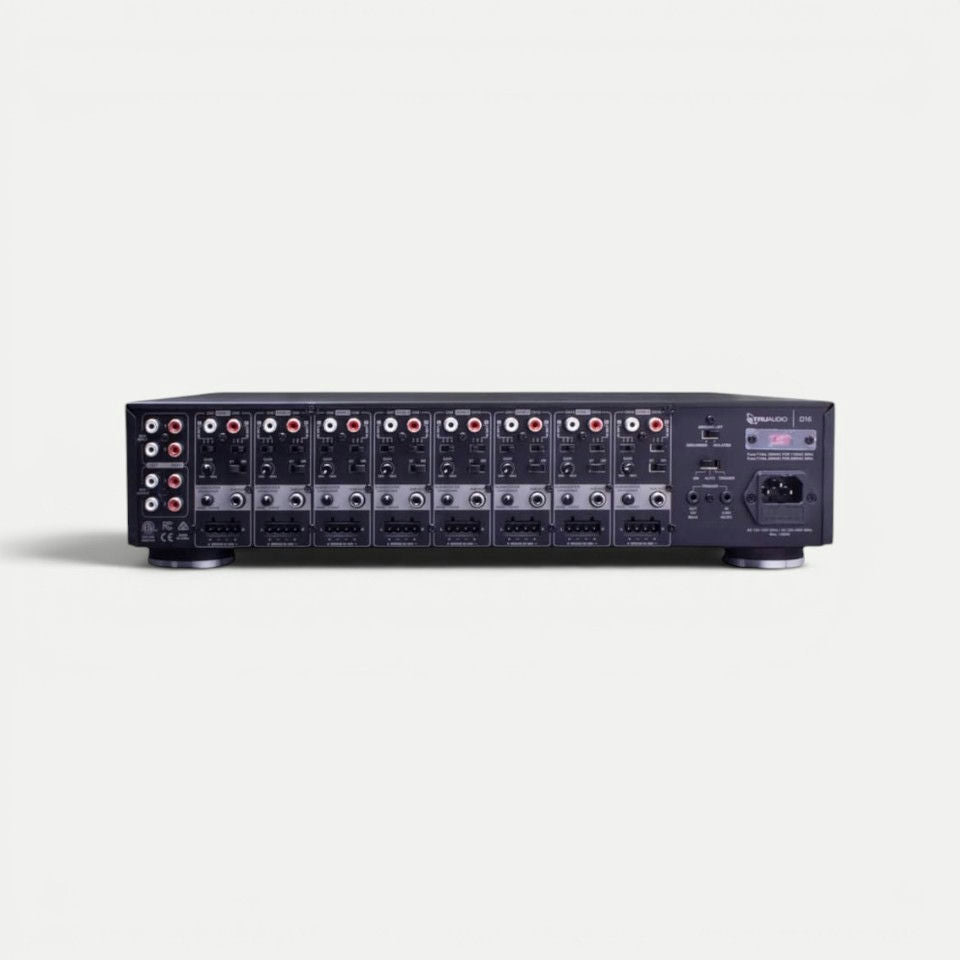 TruAudio D16 Channel Amplifier, 8 Subwoofer Outputs