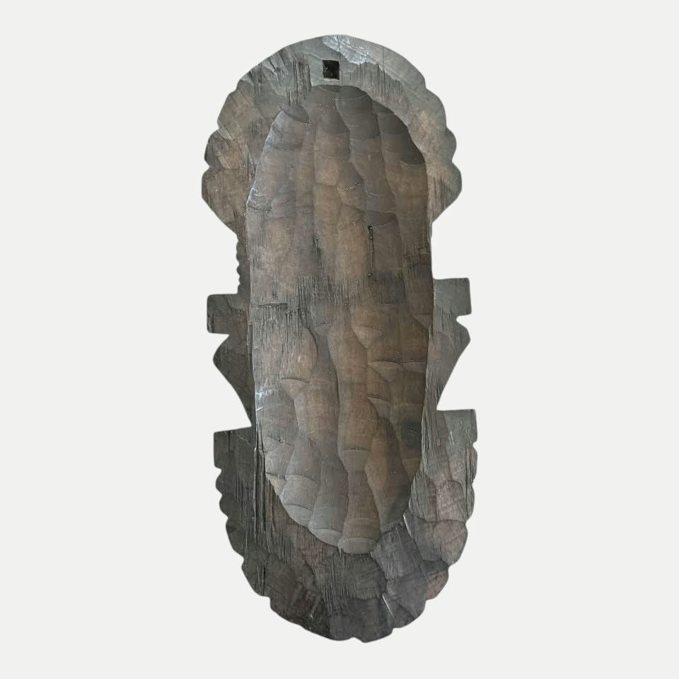 Vintage carved wooden mask. Benin mask. African art. West Africa. Tribal art.