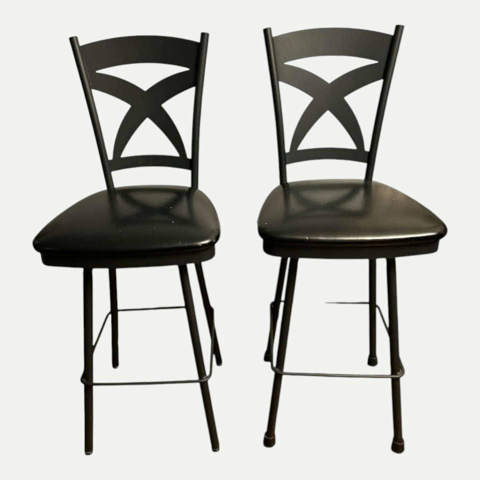 Amisco Swivel Counter Stools — Set of 4