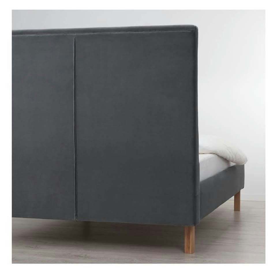 IKEA KVALFJORD — King upholstered bed frame