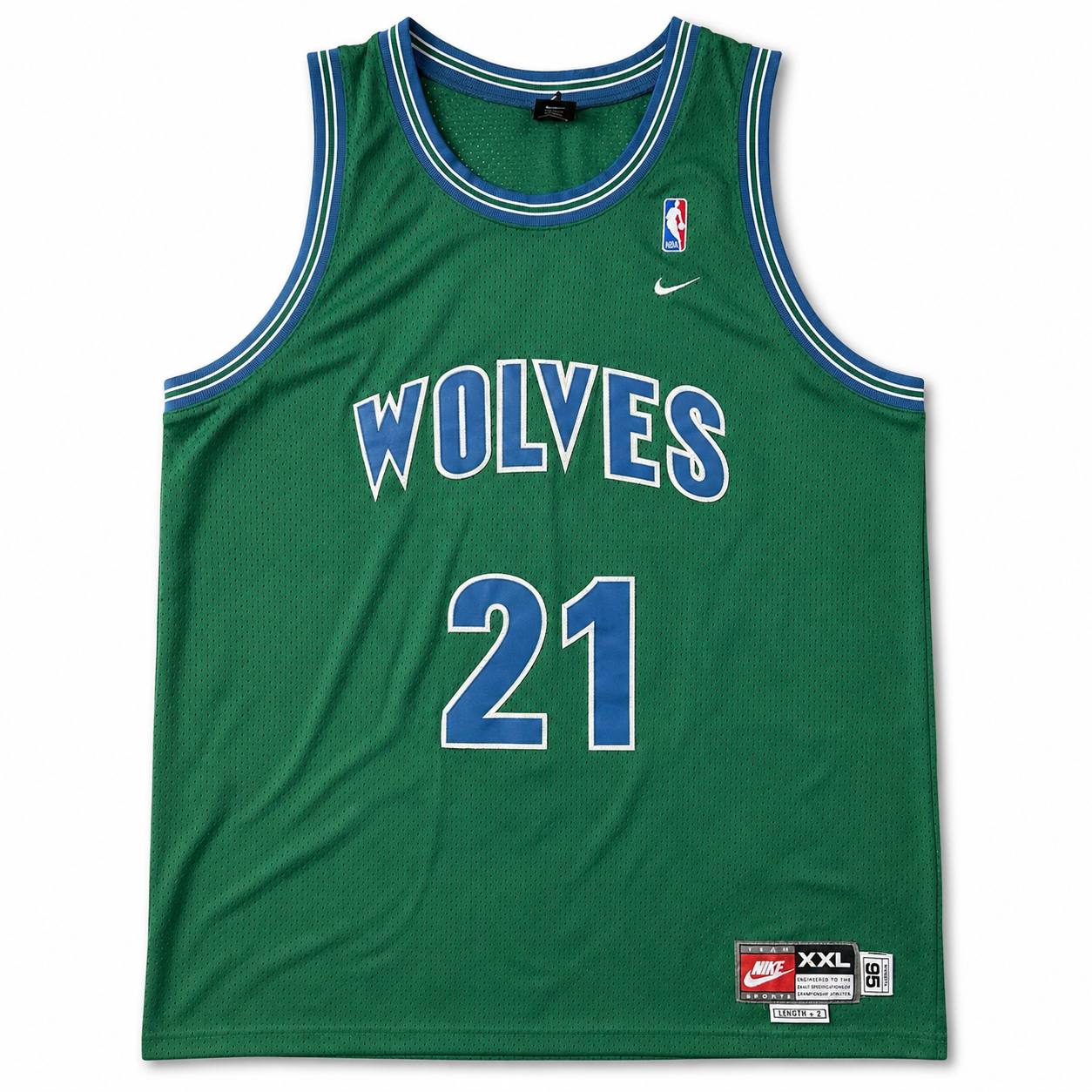 Nike Team Minnesota Wolves #21 Kevin Garnett Jersey Size XXL +2