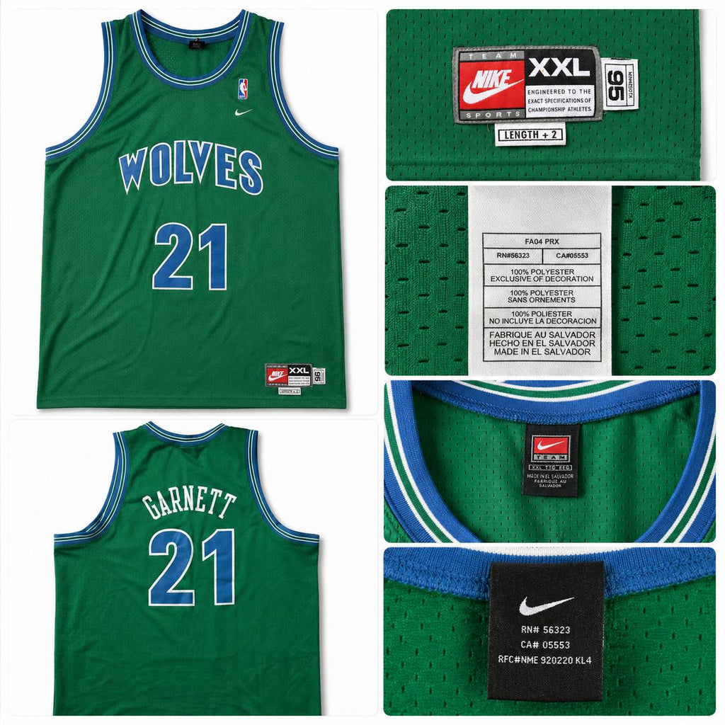 Nike Team Minnesota Wolves #21 Kevin Garnett Jersey Size XXL +2