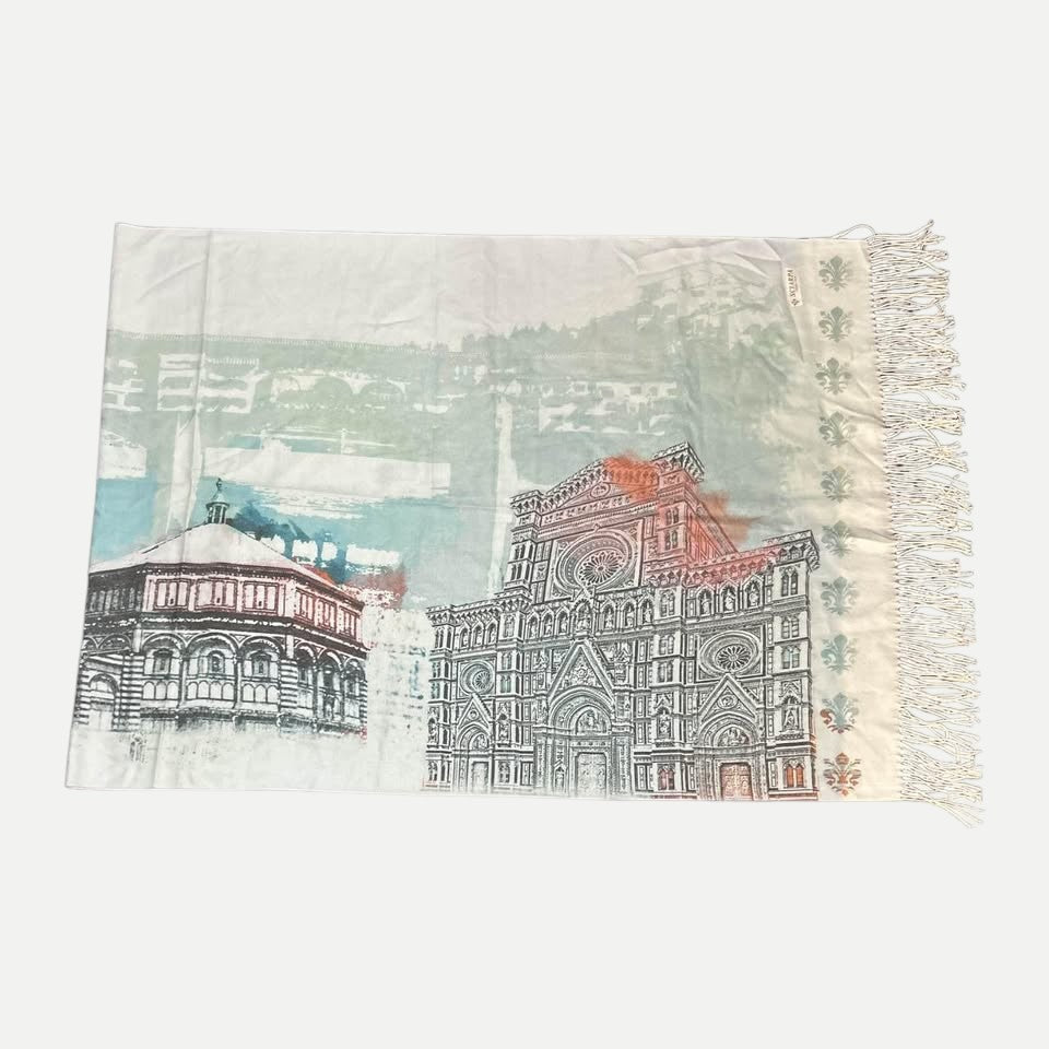 SCIARPA Firenze Italia Architecture Print Scarf