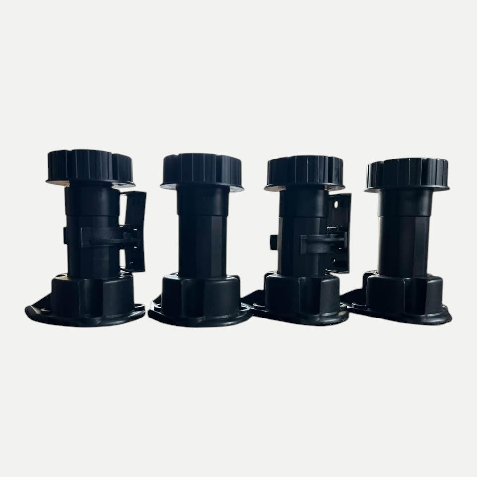 Berta Cabinet Leveler Legs-330 lb Capacity, Leg-Adjusts from 4"–5 1/10” 100-130 mm