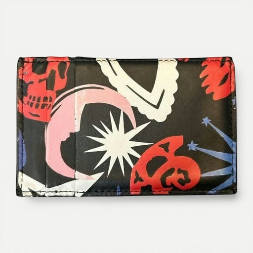 Alexander McQueen Skull Graphic Leather Card Holder