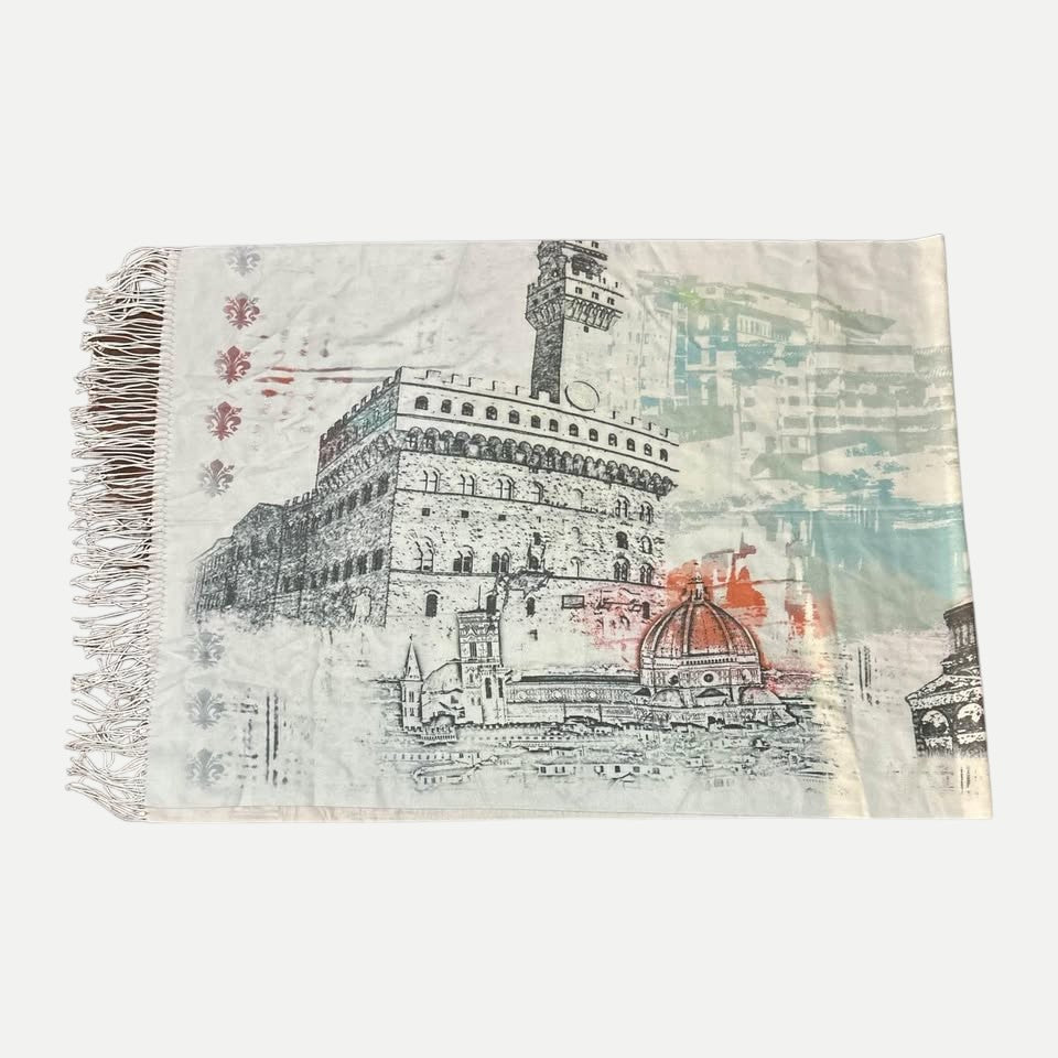 SCIARPA Firenze Italia Architecture Print Scarf